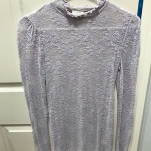 Free people sheer purple top